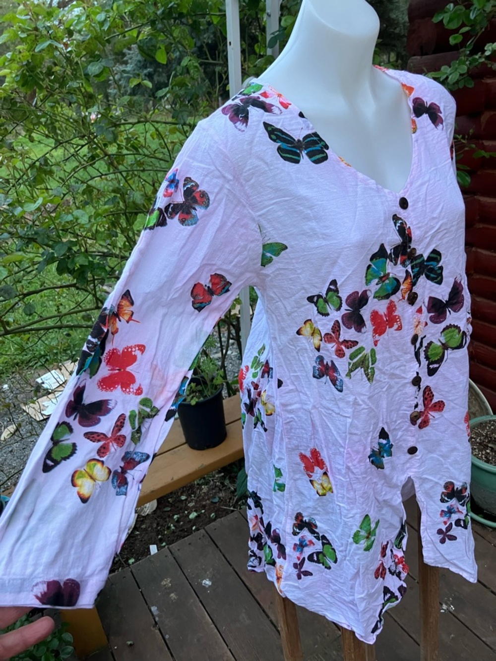 Kamana light weight, butterfly beach cover up or dress size small - Picture 4 of 8